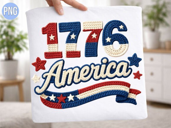 1776 Patriotic Ribbon Shirt PNG