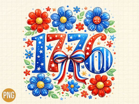 Evaluating the 1776 Patriotic Flower Floral T-shirt PNG for Print-on-Demand Success
