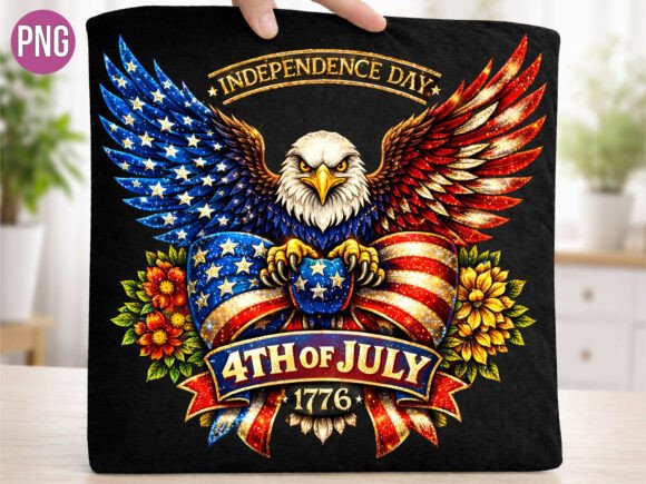 Independence Day Eagle Flag 1776 PNG: Elevate Your Patriotic Designs with High-Quality Digital Art