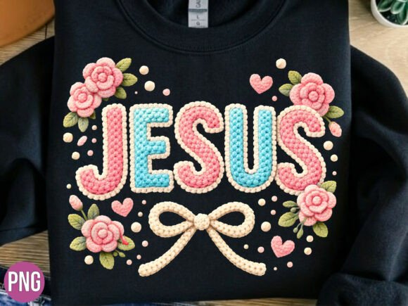Jesus Pink Floral Coquette Christian PNG: A Gentle Fusion of Faith and Feminine Design