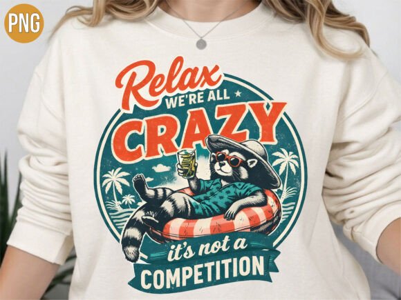 Relax We Are All Crazy Raccoon PNG: A High-Quality Digital Asset for Modern Creators