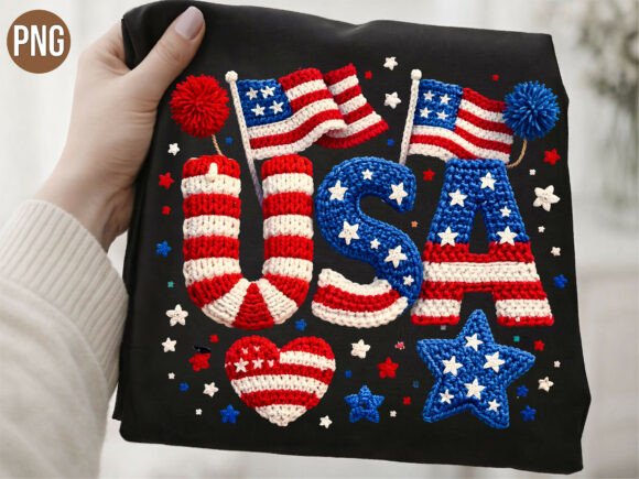 Unlocking Creative Potential with the Crochet USA Patriotic Flag Heart PNG